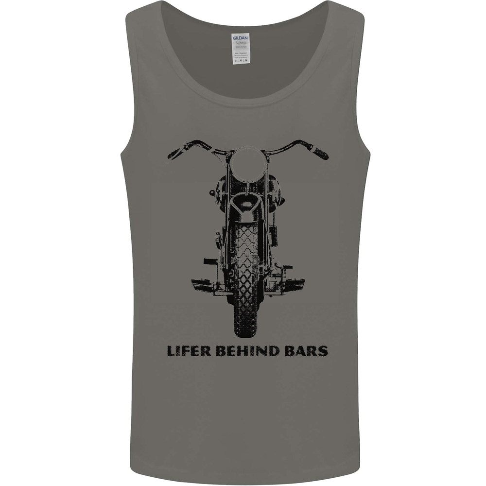 Lifer Behind Bars Motorcycle Motorbike Mens Vest Tank Top