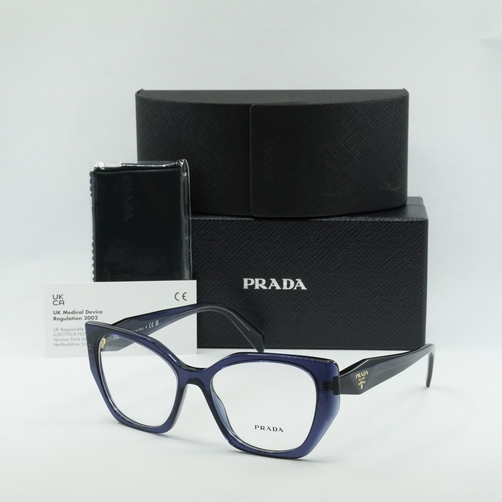 PRADA PR18WV 08Q1O1 Blue 54mm Eyeglasses New Authentic
