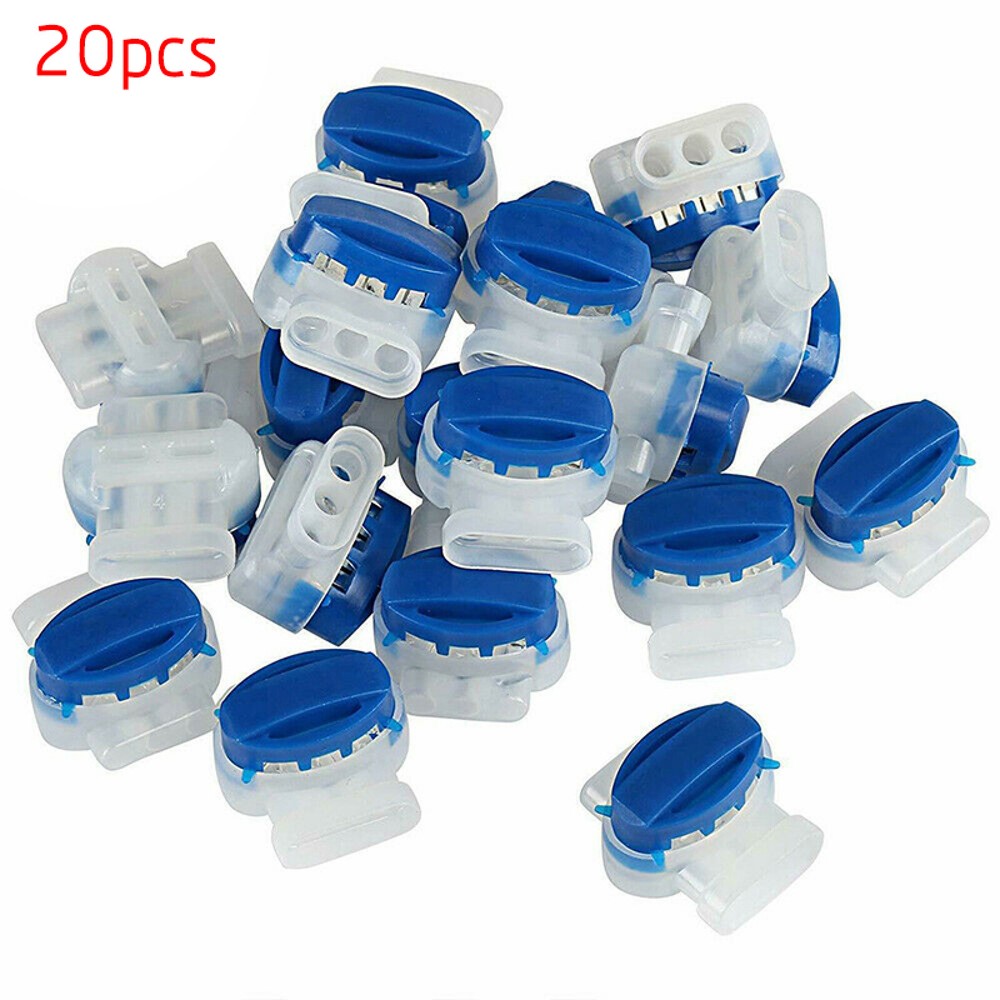 20-Piece Weatherproof Wire Connectors for Outdoor Garden & Robotic Lawn Mowers