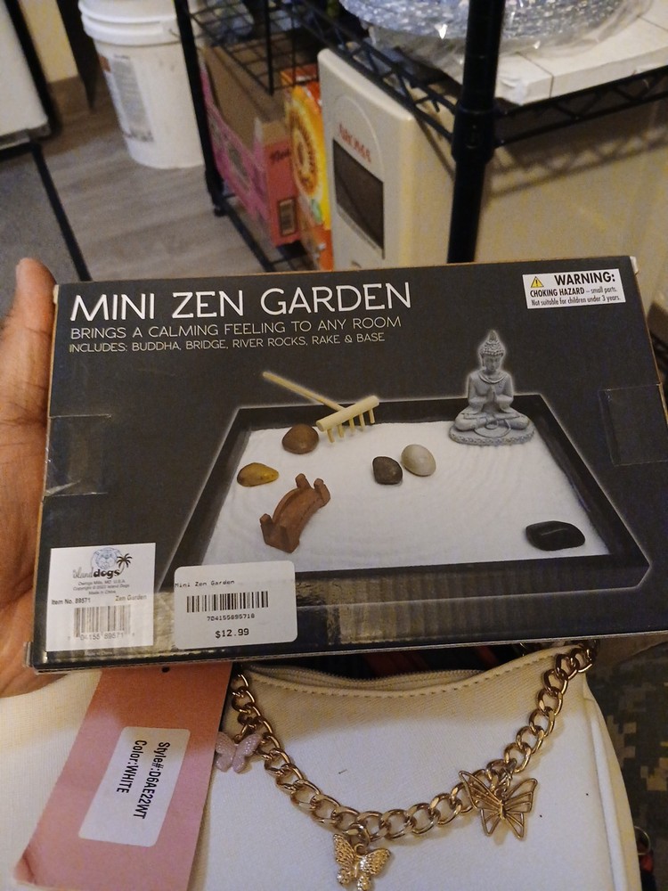 Zen Garden Kit for Office Desk, Japanese Meditation Decor Sand Art with