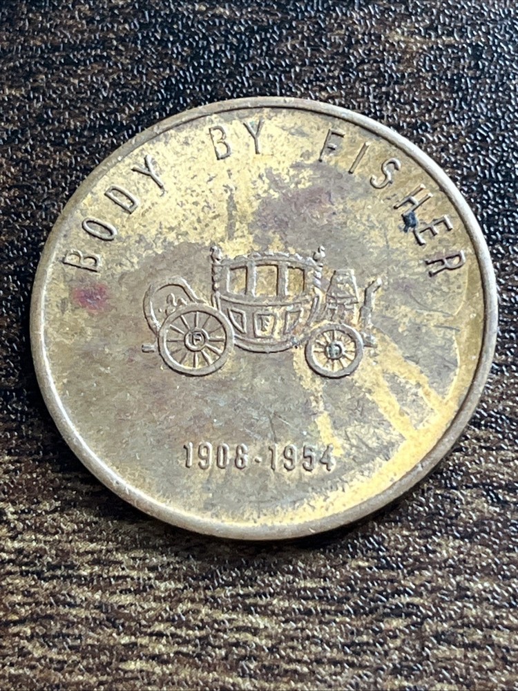 1954 General Motors Medal Body Fisher Division GM Token 50 Million Cars TB8638*