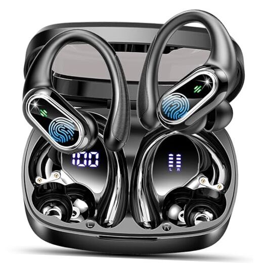 50Hrs Playtime Wireless Bluetooth Earbuds for Sport