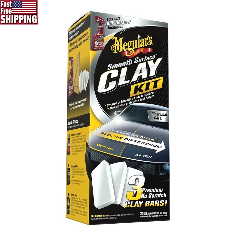 Smooth Surface Clay Kit Car Detailing Clay Bar Non Abrasive Cleaner Waxing Tool