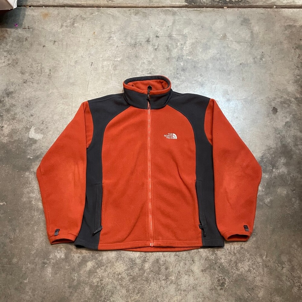 Vintage North Face Fleece Jacket 2005 Super Soft Orange & Black Sz Men's Small |