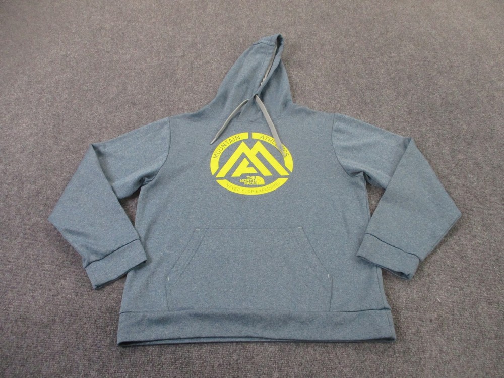 The North Face Hoodie Sweatshirt Adult M Blue Logo Pullover Jumper Work Mens