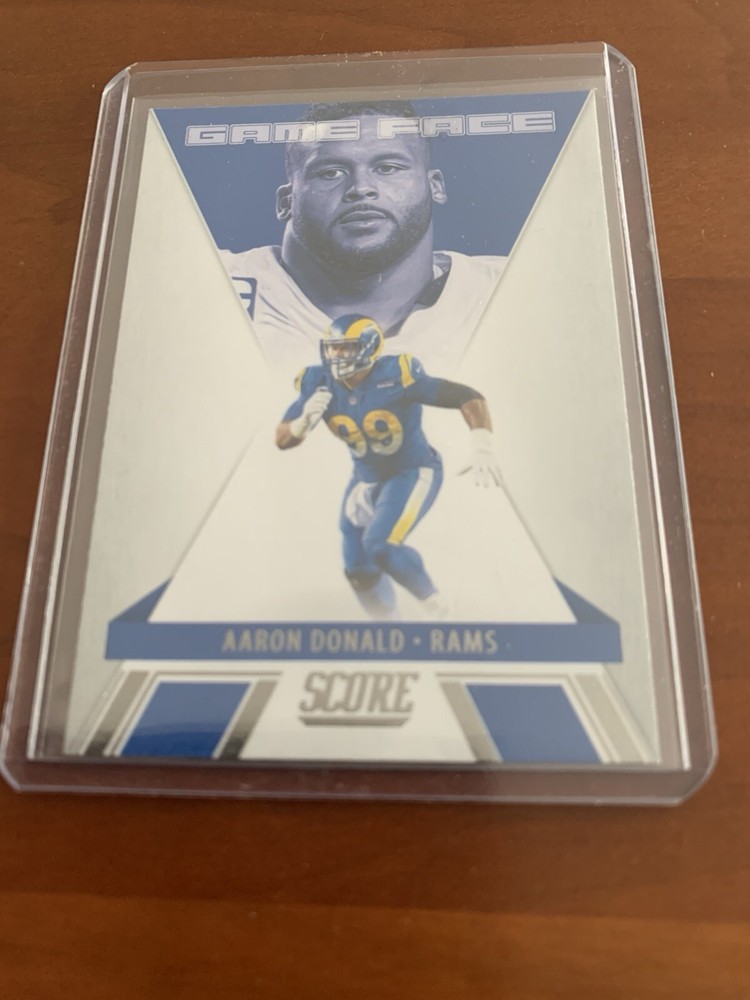 2021 Panini Score Football Aaron Donald Game Face Insert #GF2 Los Angeles Rams