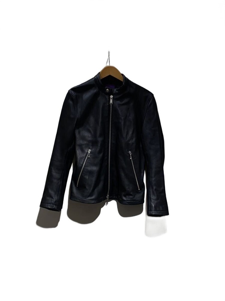 Beams Single Riders Jacket/S/Leather/Blk/11-18-1284-925 7734