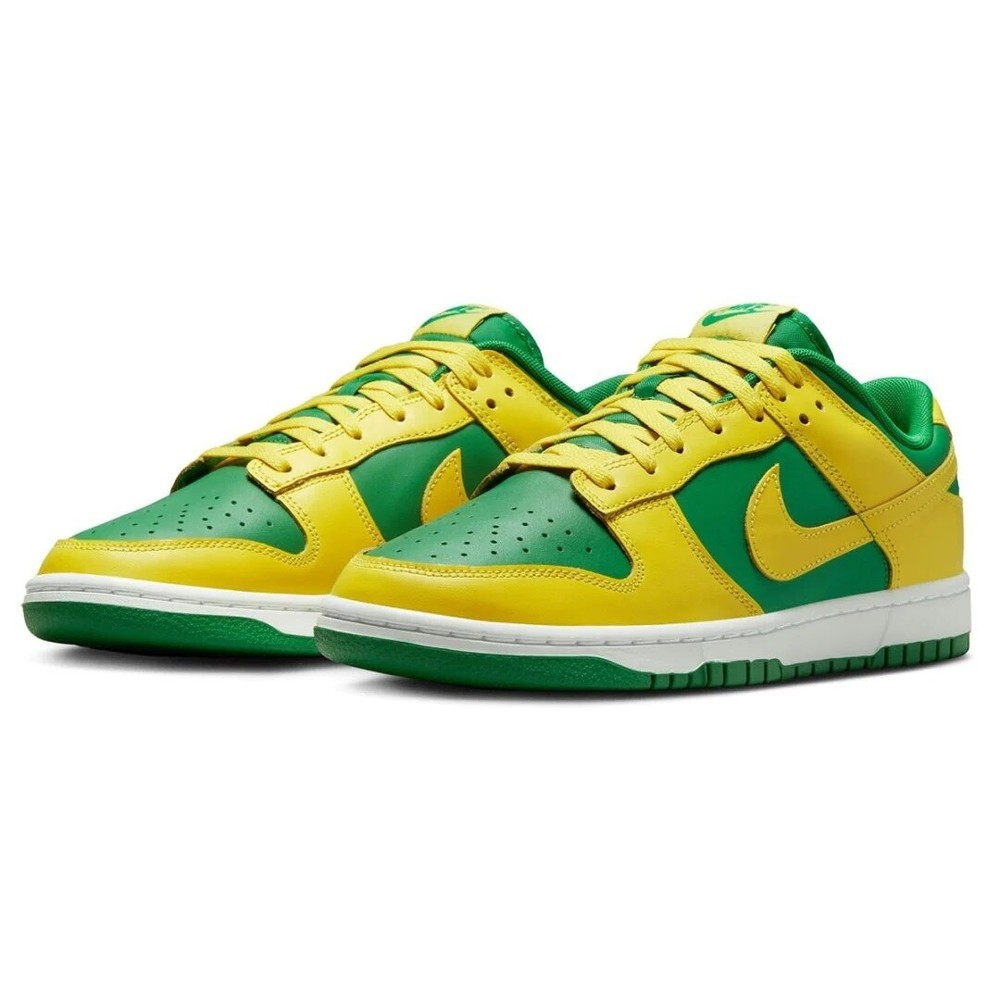 NIKE Men 10.5US Dunk Low Retro Oregon Green/Yellow   Dv0833-300