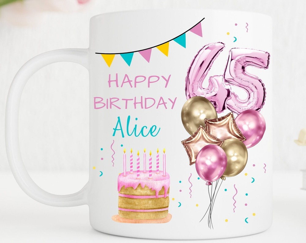 Custom Engraved Birthday Mug for Her - Best Friend Sister Cousin Daughter Gift