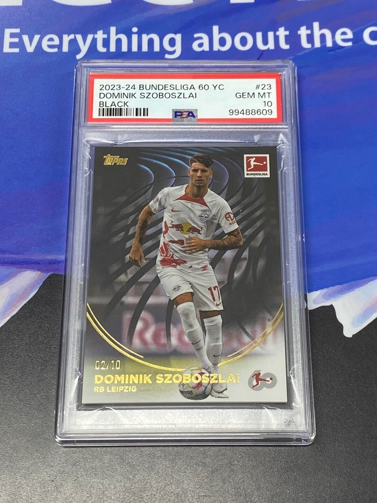 2023-24 Topps Bundesliga 60Years Celebration DOMINIK SZOBOSZLAI Black /10 PSA 10