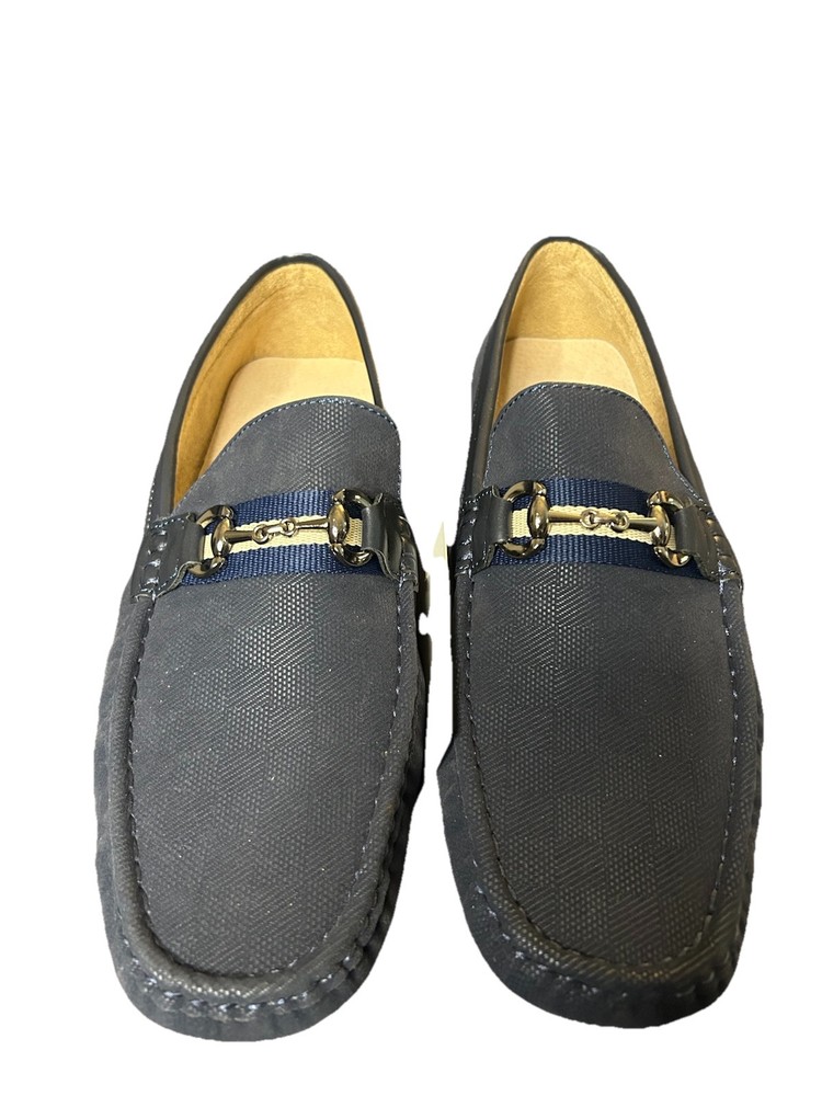 Bruno Marc Men's Navy  Loafers Moccasins Slip on Driving Shoes US Size 10.5