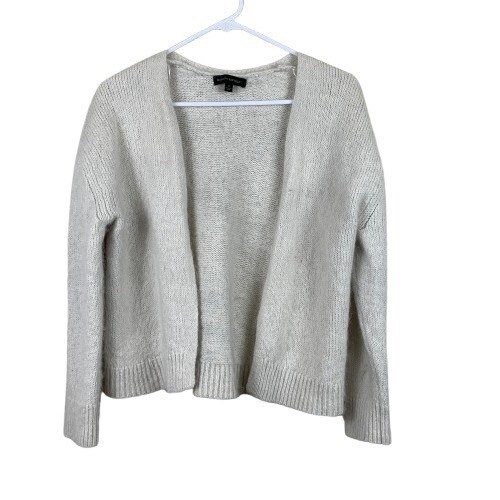 Banana Republic Ivory Wool Alpaca Blend Open Front Cardigan Size Small