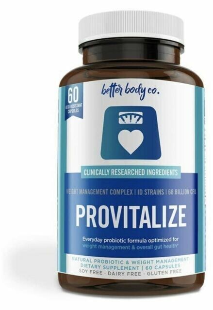 Better Body Co. Provitalize Probiotics Formula Supplement Acid Resistant 60 Caps