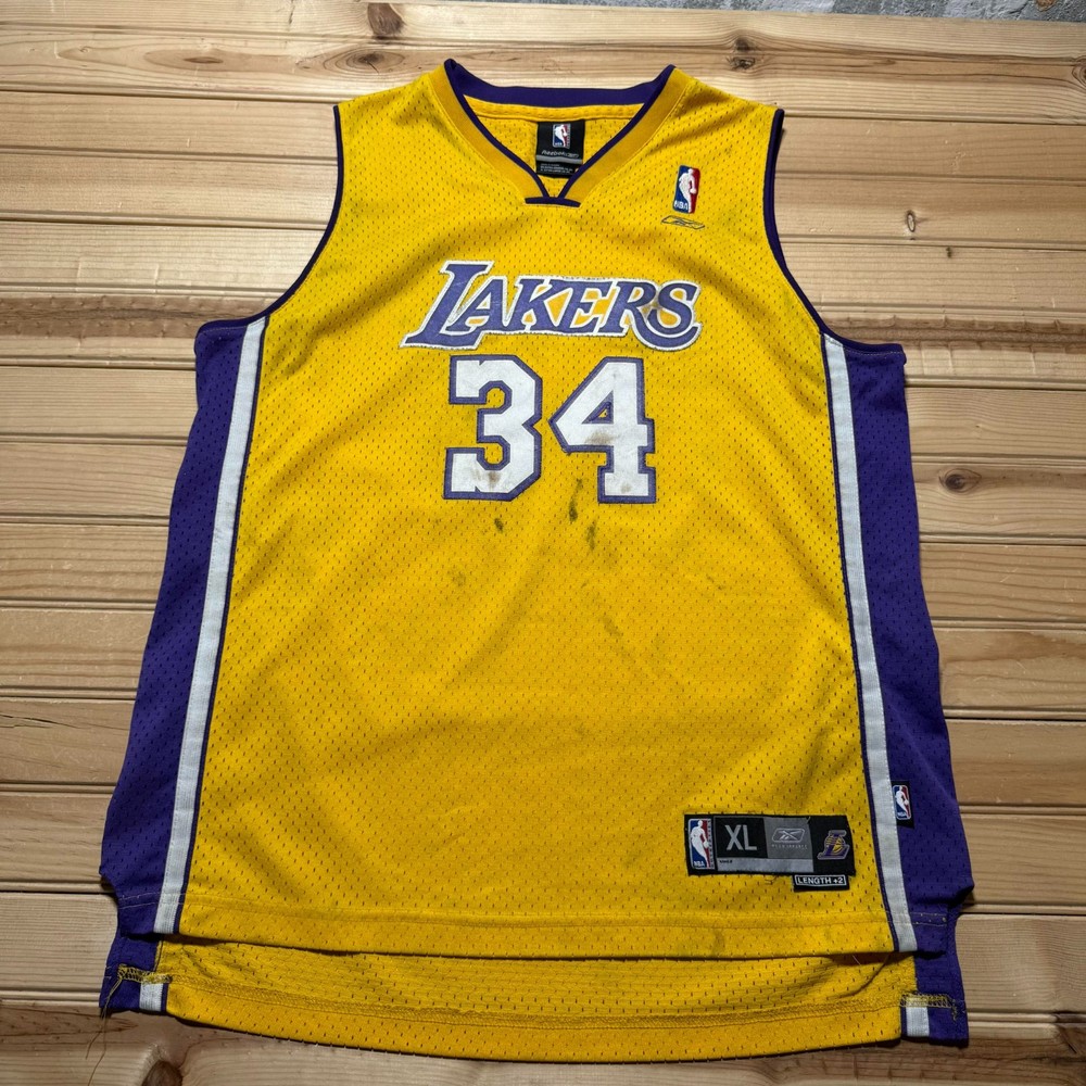 Vintage Y2K Los Angeles Lakers Shaquille O'Neal #34 NBA Basketball Jersey - XL