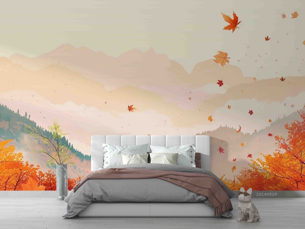 3D Autumn Landscape Illustration Wall Murals Wallpaper Murals Wall Sticker 19