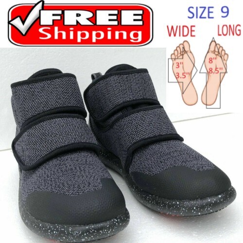 CLEARANCE SALE Shoes WORLDboots MEN SIZE 9 Sneaker BOOTS color Gray, Black Knit-image