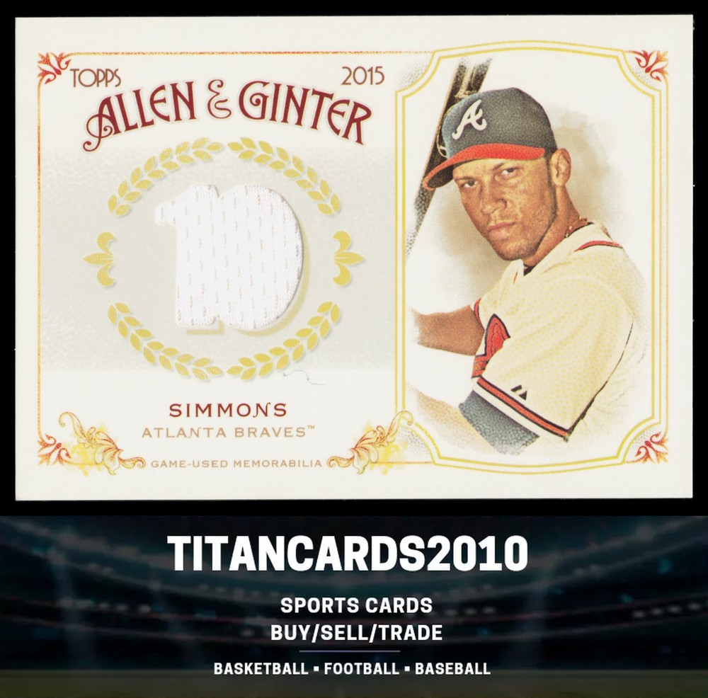 Andrelton Simmons Atlanta Braves Patch 2015 Topps Allen & Ginter No.FSRB-AS