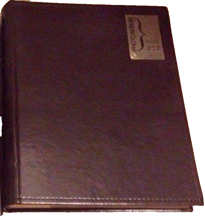 Vintage Brown Faux Leather 4x7 Acid-Free Archival Photo Album NWT