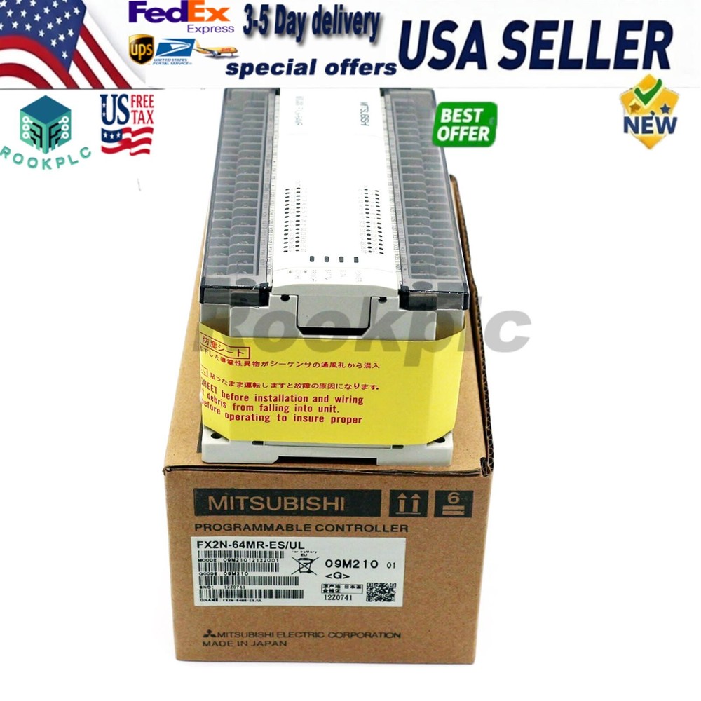 New Mitsubishi Programmable Controller PLC FX2N-64MR-ES/UL Original
