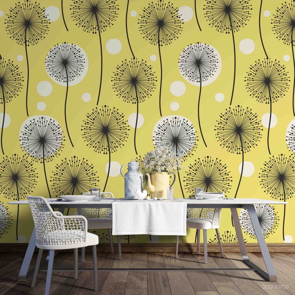 3D Dandelion Seed Pattern Wall Murals Wallpaper Murals Wall Sticker 3
