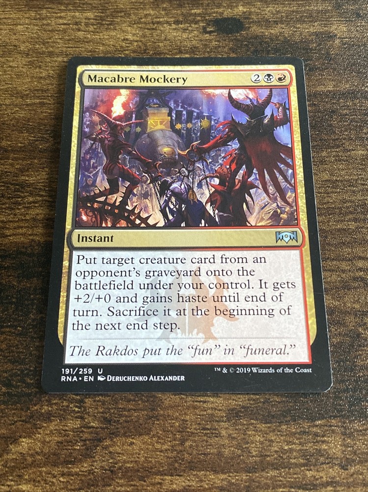 Macabre Mockery 191 Ravnica Allegiance MTG Magic The Gathering Card B10635