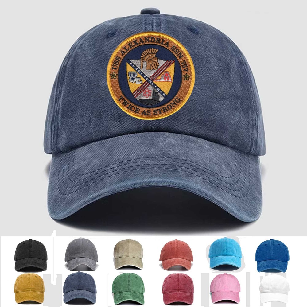 Custom Personalization Embroidered Hat SSN-757 USS Alexandria, Veteran Cap, Gift