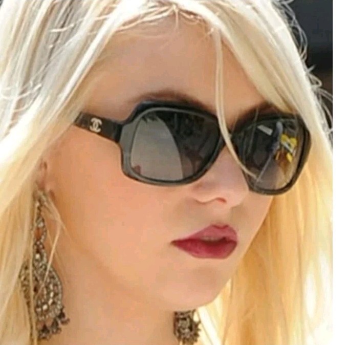 Vintage CHANEL 5177 Black Lace Sunglasses with Pouch & Box