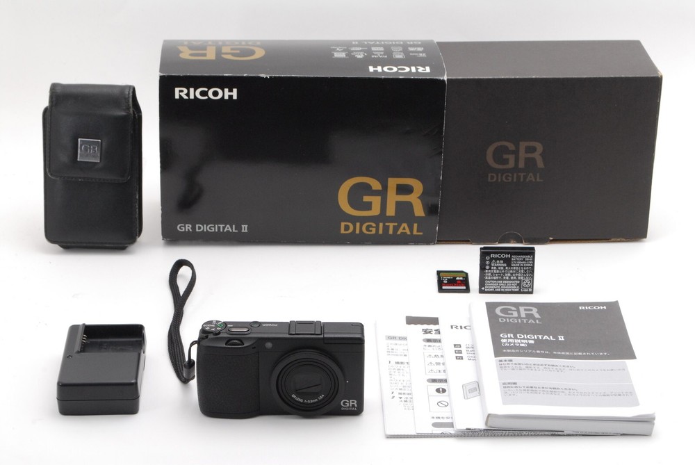 SC 6193! [NEAR MINT w/Box] RICOH GR DIGITAL II 10.1MP Digital Camera Black JAPAN