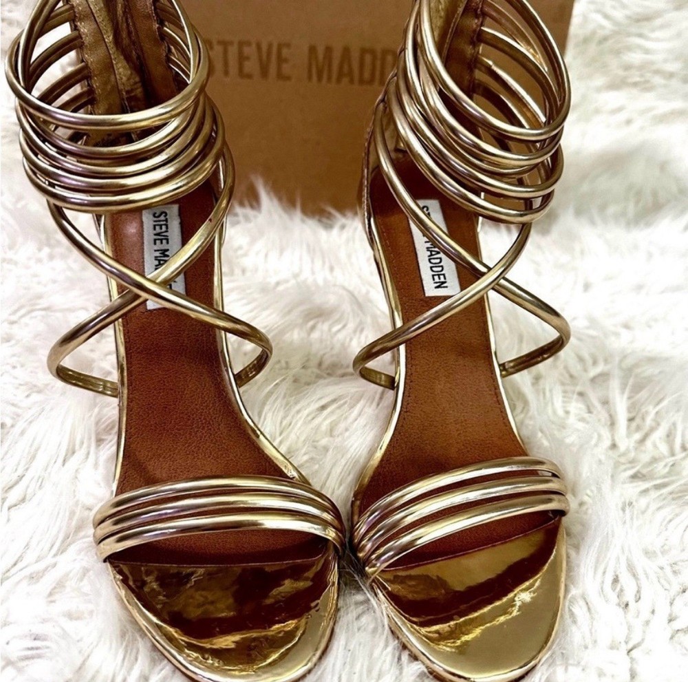 Steve Madden Women's Metallic Gold Heels