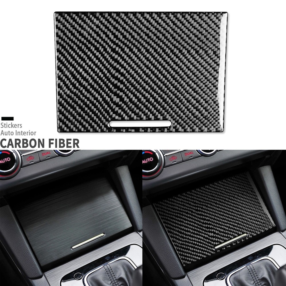 Real Carbon Fiber Console Storage Panel Cover For Subaru Legacy Outback 2015-19
