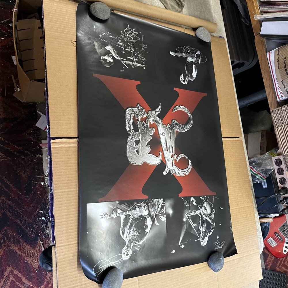 ALTER BRIDGE AUTOGRAPHED Concert POSTER ALL FOUR AB X Tour 2 sided / 24x36 NOS