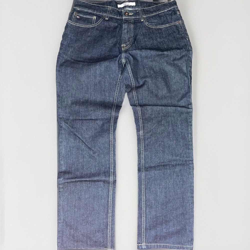 TOMMY HILFIGER Men Slim Fit Jeans W32 L29 Dark Blue Denim