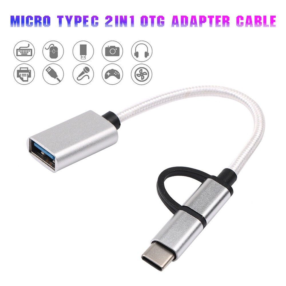 Xiaomi USB C OTG Adapter with Braided Cable for Data Sync
