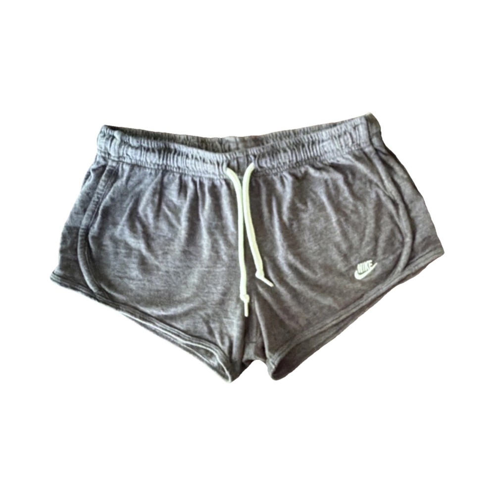 Nike Women's Gray Sweat Shorts Drawstring Elastic Waist  Size S