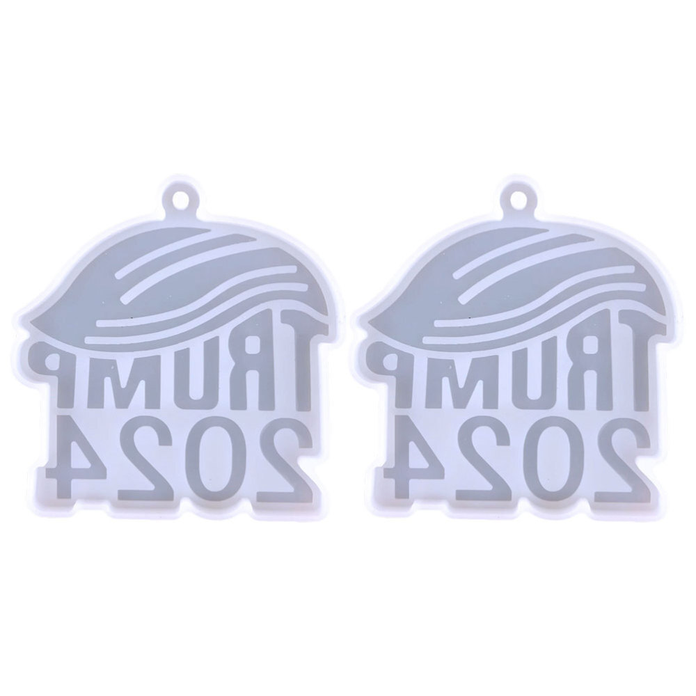 2pcs Creative Key Chain Molds Silicone Trump 2024 Molds Decorative Pendant Molds