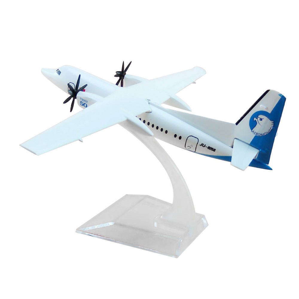 1/400 Scale Aircraft Mongolia Fokker 50 FK-50 Alloy Plane Model Display Gift r