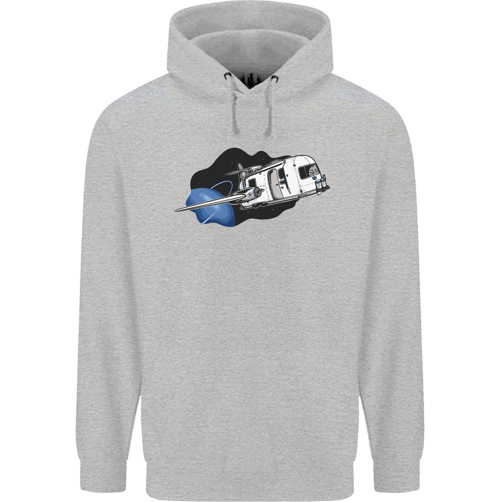 Funny Caravan Space Shuttle Caravanning Mens 80% Cotton Hoodie