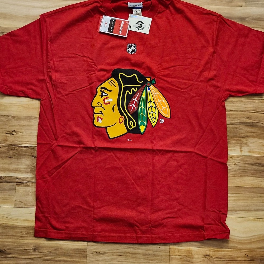 Reebok NHL Chicago Blackhawks Red T-Shirt X-Large DAZE 55