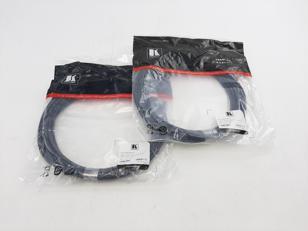 Kramer 35Ft USB Extender Cable Male to Female Plenum Rated Lot of 2 C4