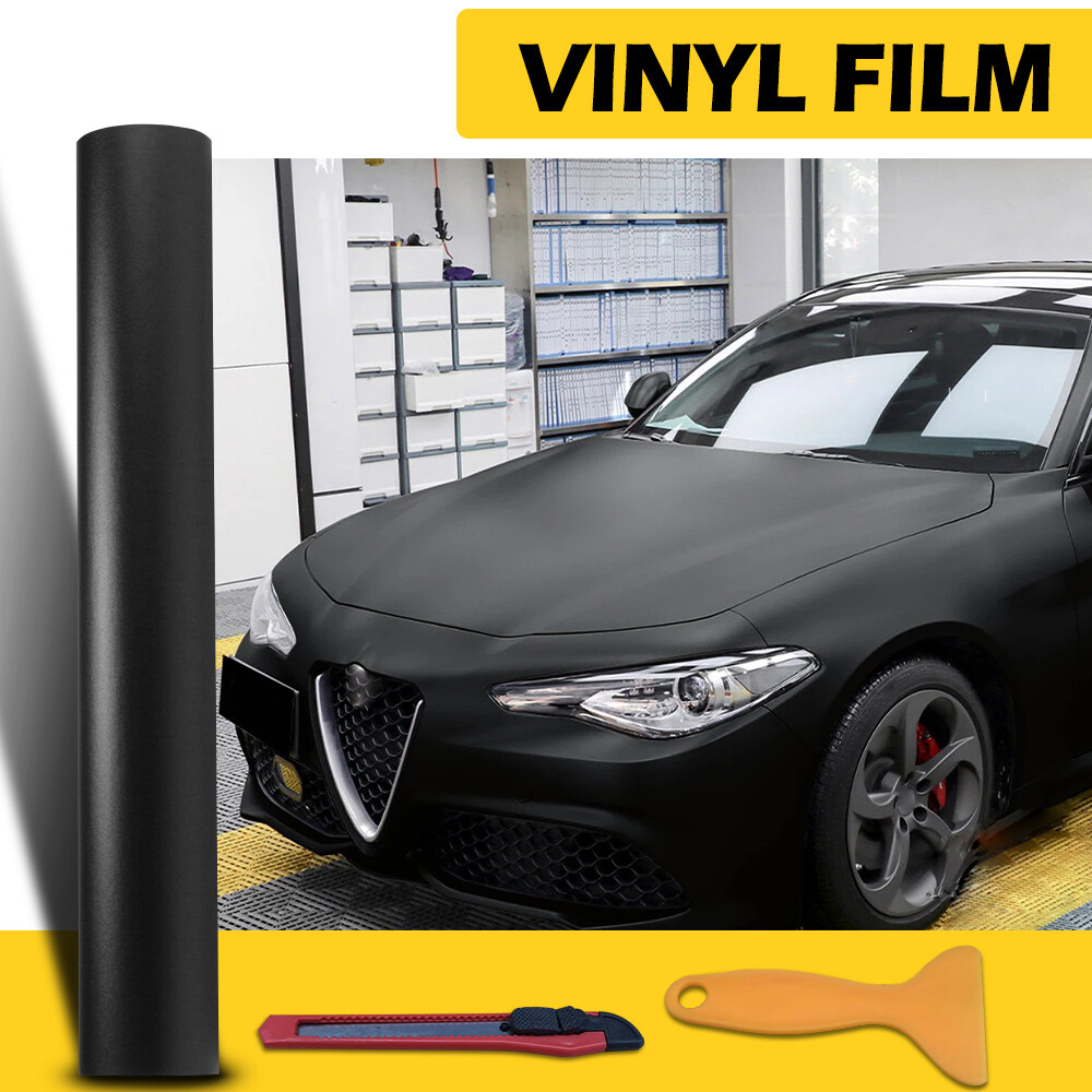 Matte Black Vinyl Car Wrap Sticker Film Decal Bubble Free For Honda Accord