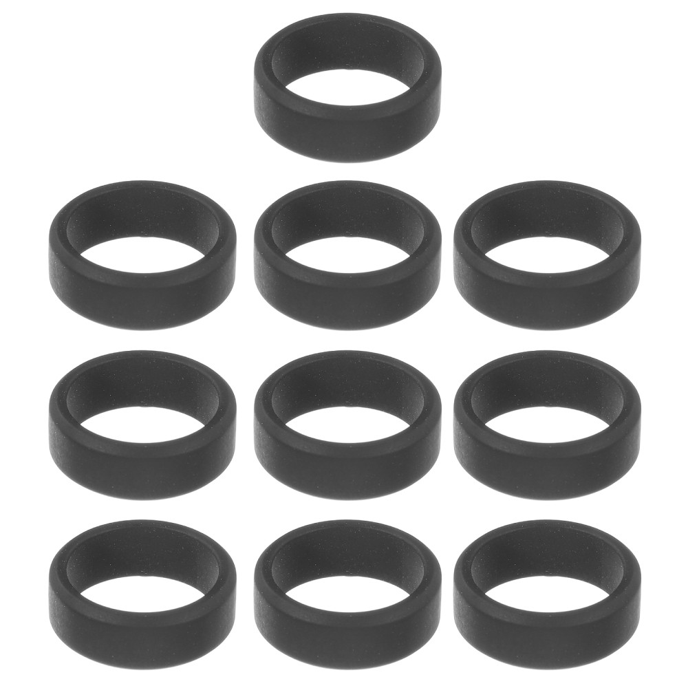 10 Pcs Silicone Rings for Men – Comfortable Sports & Fitness Finger Bands