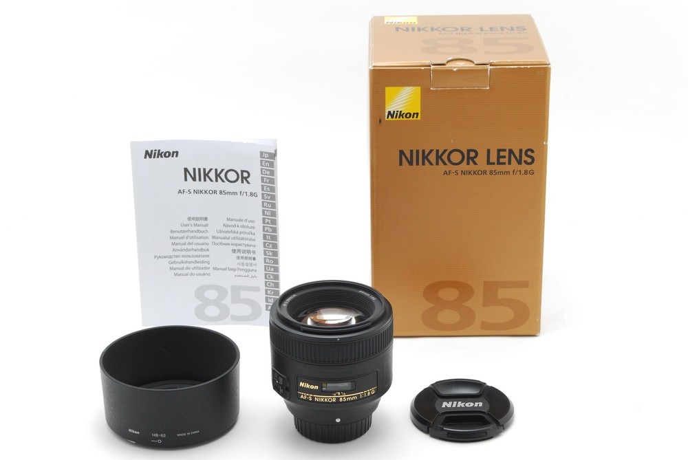  TESTED Mint Nikon AF-S Nikkor 85mm f/1.8 G Lens with Box Hood Manual Japan