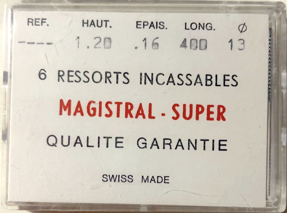 1X Mainspring 1.20x0.16mm Ø13 400/120 AA40 Replacement