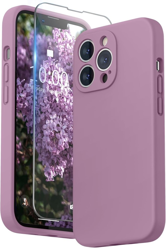 For iPhone 13Pro 2021 Case with Soft Microfiber & Camera Protective Cover Purple