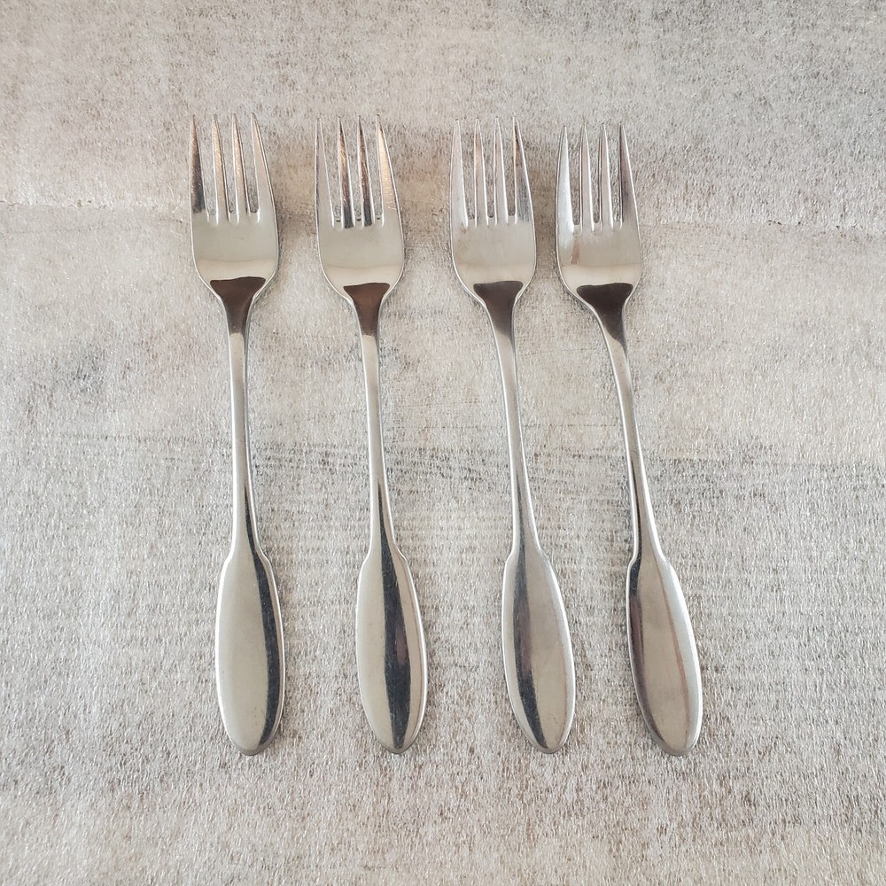 Summit Stainless Steel ~ Set of 4 Salad Forks ~ Korea Flatware