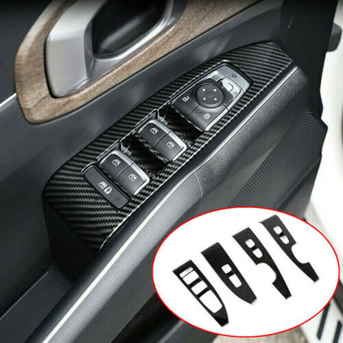For Kia Sorento 2021-2023 Carbon ABS Glass Window Lift Switch Panel Cover Trim