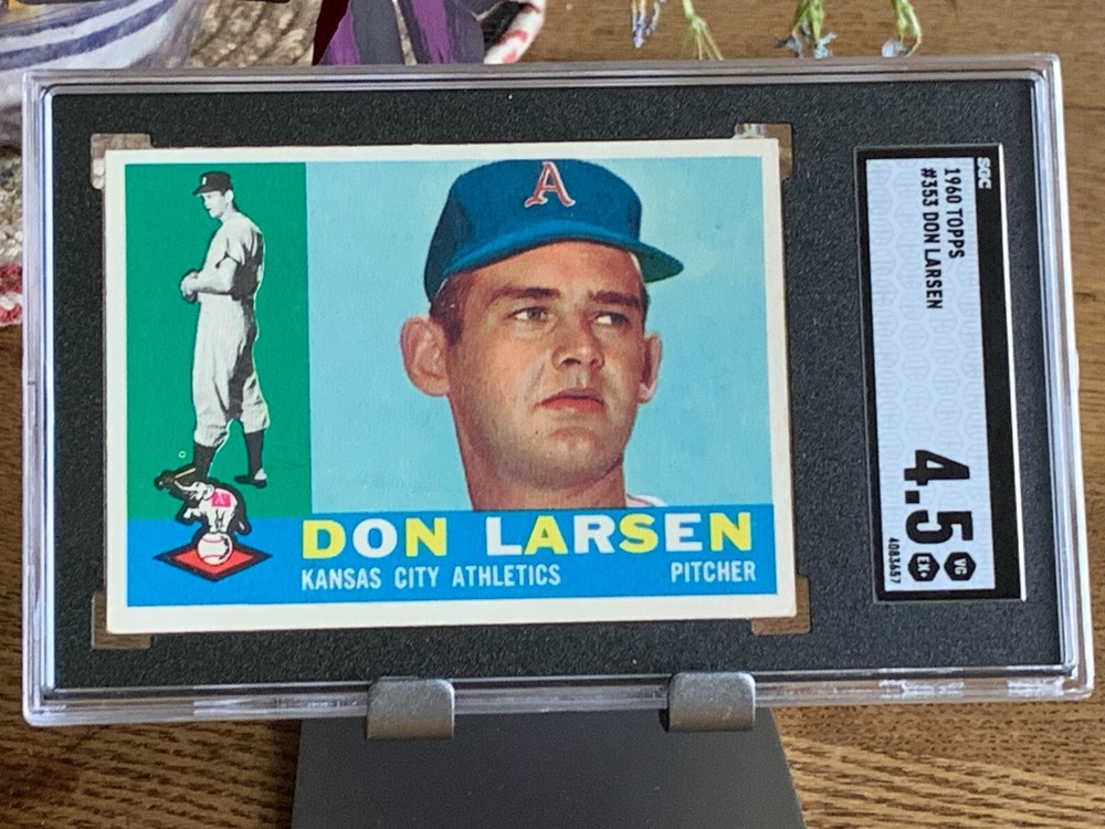 1960 Topps Don Larsen Baseball Card #353 PSA Graded Vintage Collectible  