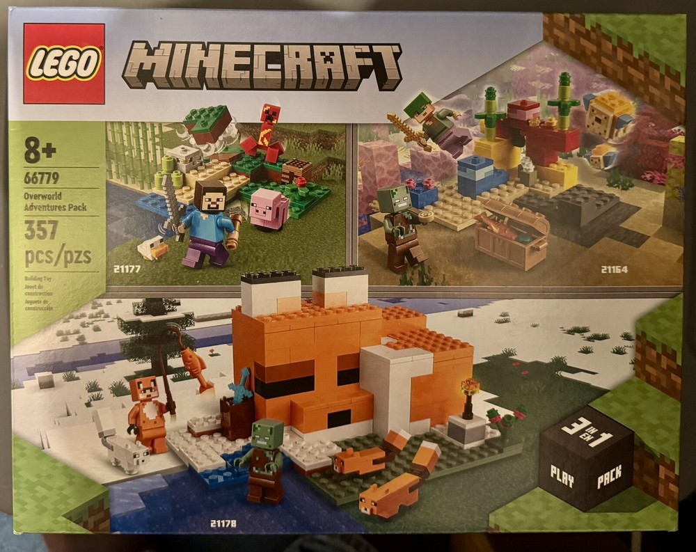 LEGO Minecraft Overworld 3-in-1 Fox Lodge 21178 Adventure Set 66779 New