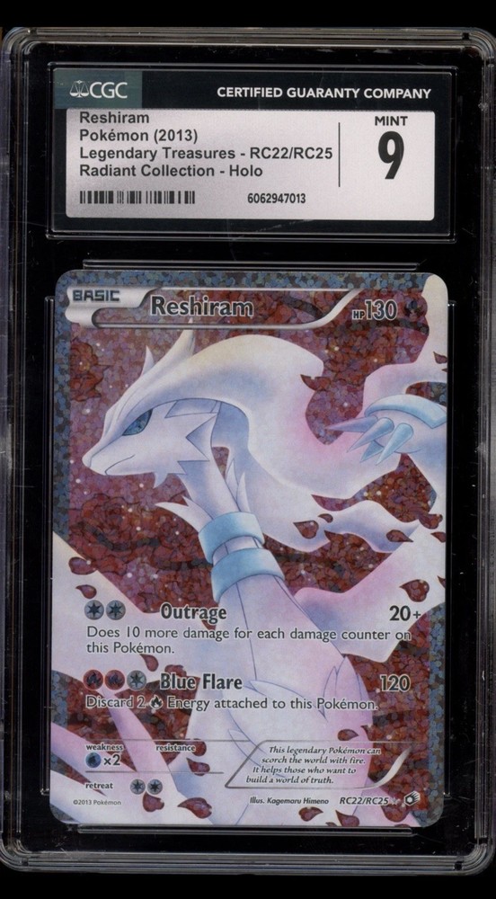 2013 Pokemon Legendary Treasures Reshiram Radiant Collection RC22 CGC 9