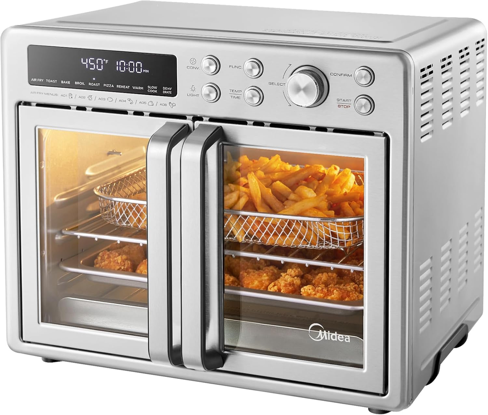Flexify 26.4QT French Door Toaster Oven Air Fryer Combo with Extra Large Capacity